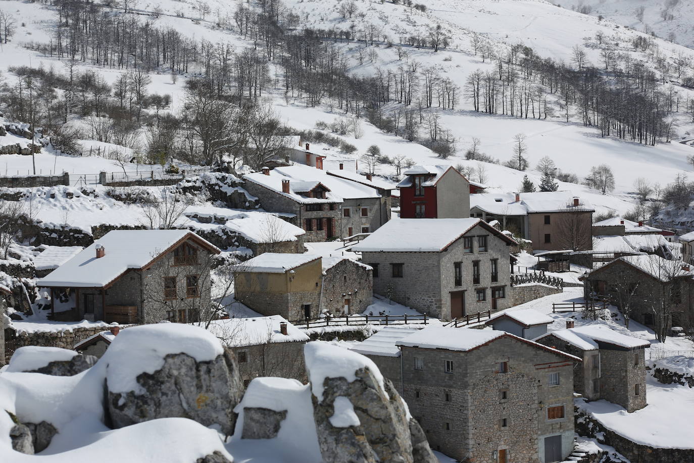 La recién estrenada primavera deja en la región una de esas nevadas que invitan a disfrutar del paisaje. Pese a que la mayoría de los asturianos la han vivido desde el confinamiento por el coronavirus, EL COMERCIO les invita a hacer un recorrido por las mejores estampas blancas de la región. 