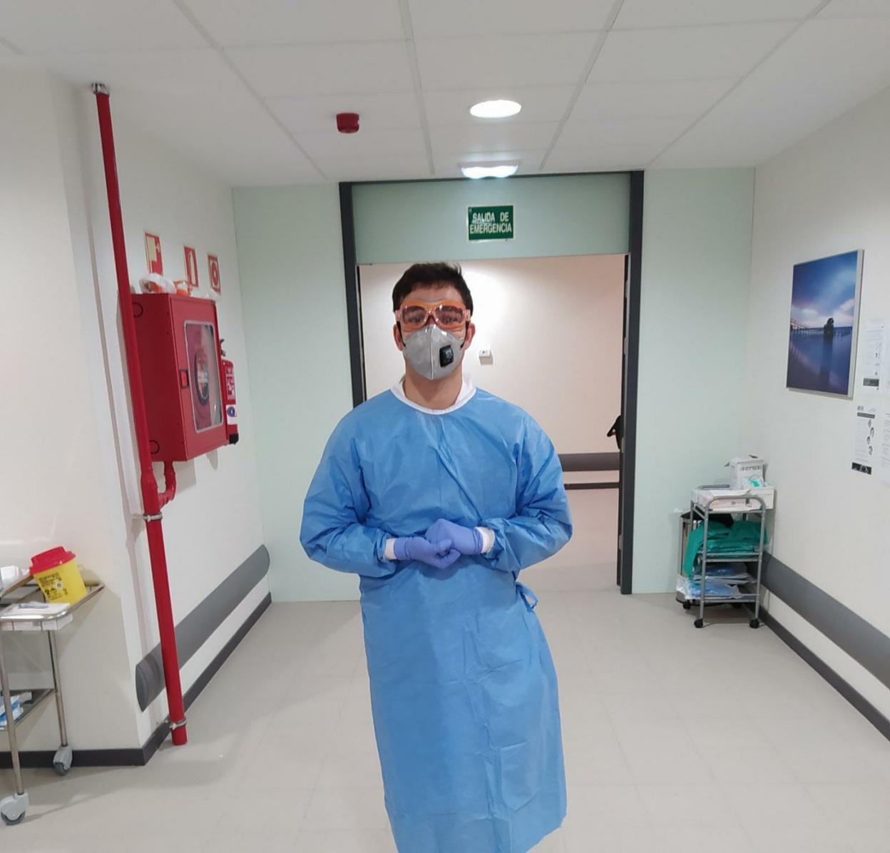 Martín Cueto, de 24 años, en el Centro para Personas con Discapacidades Neurológicas de Barros.