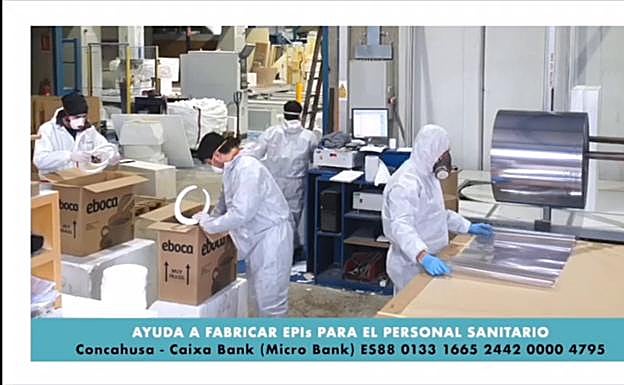 La empresa Tecmolde dona a la residencia Felechosa 240 caretas protectoras