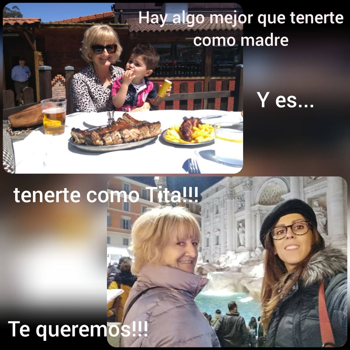 Hay algo mejor que tenerte como madre y es... tenerte como tita. ¡Te queremos!