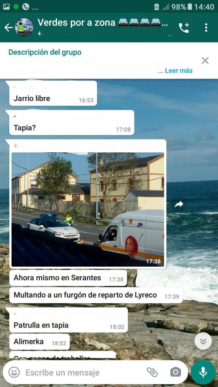 La Guardia Civil sanciona a 18 personas que pertenecían a dos grupos 'Verdes por la Zona' y 'Social Coaña' para eludir controles durante el estado de alarma por el coronavirus 