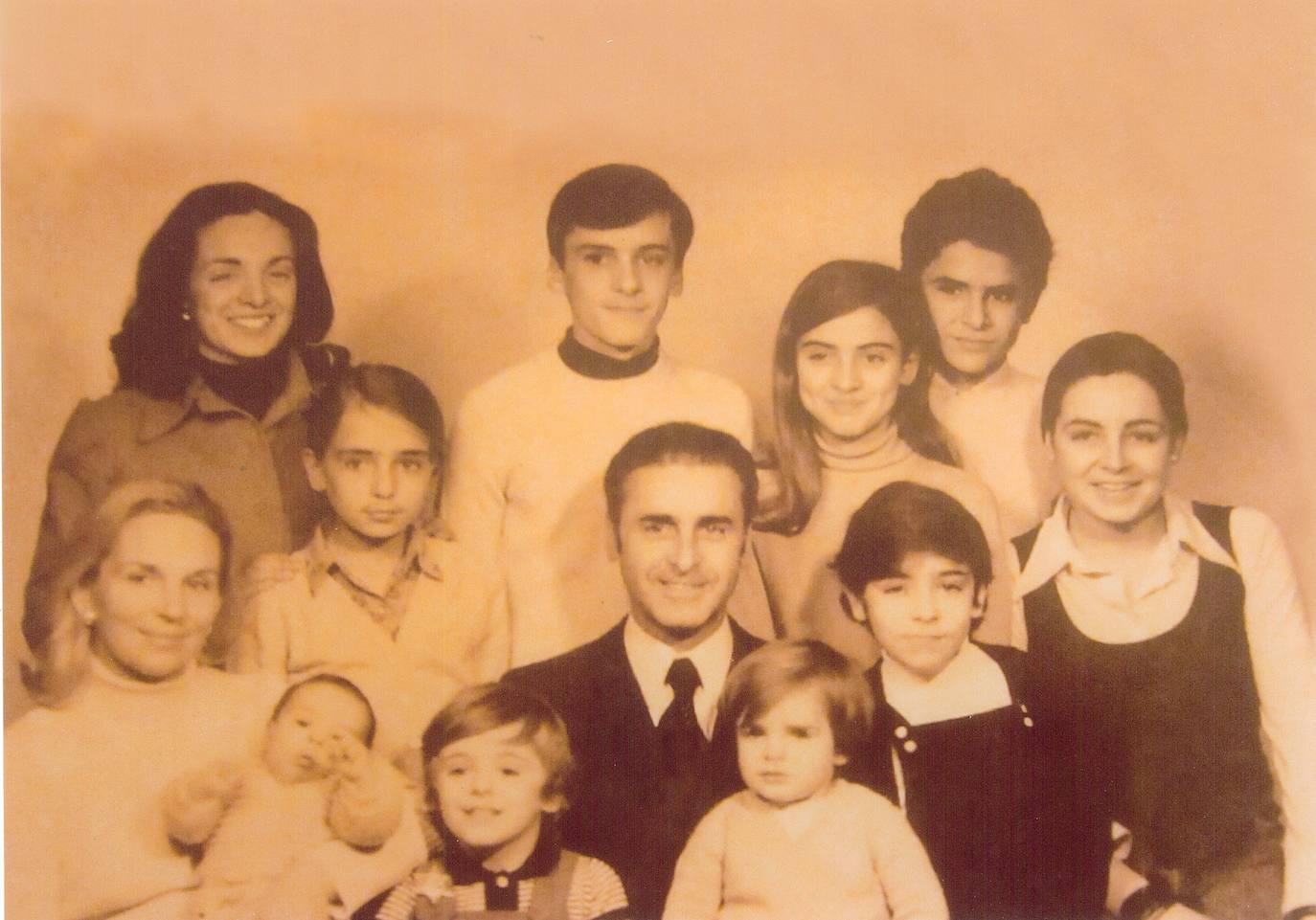 Falo Friera con su familia.