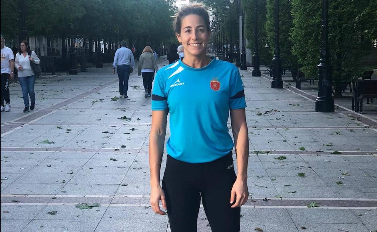 María López, en el Paseo de Begoña, antes de un entrenamiento. 