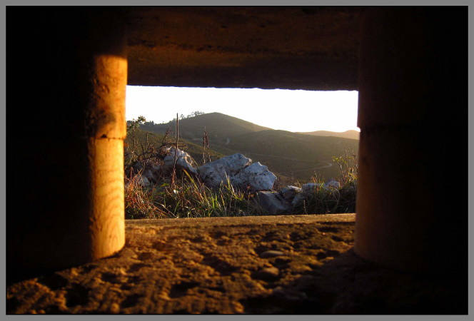 Desde el interior del búnker de la Guerra Civil.