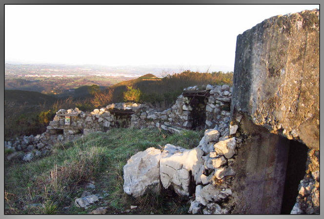 Línea de parapetos de la Guerra Civil.