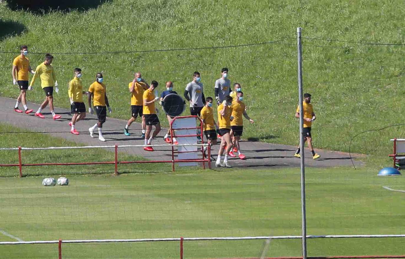 Fotos: Entrenamiento del Sporting (25-05-2020)