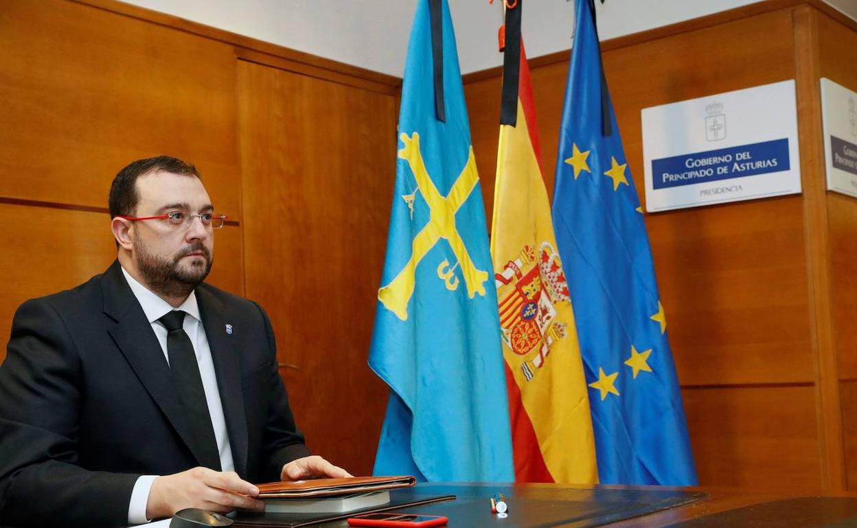 Adrián Barbón, el presidente del Principado de Asturias. 