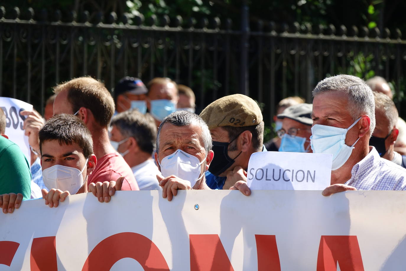 Cerca de 300 ganaderos salen a la calle en Cangas de Onís ante el importante repunte de los ataques que sus animales llevan sufriendo desde junio. 