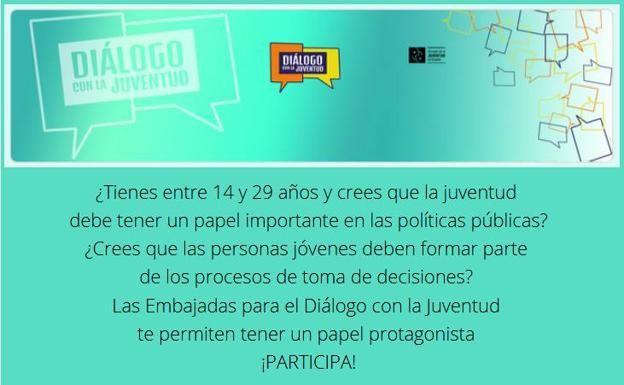 Participa en las Embajadas para el Diálogo con la Juventud 2020-2021