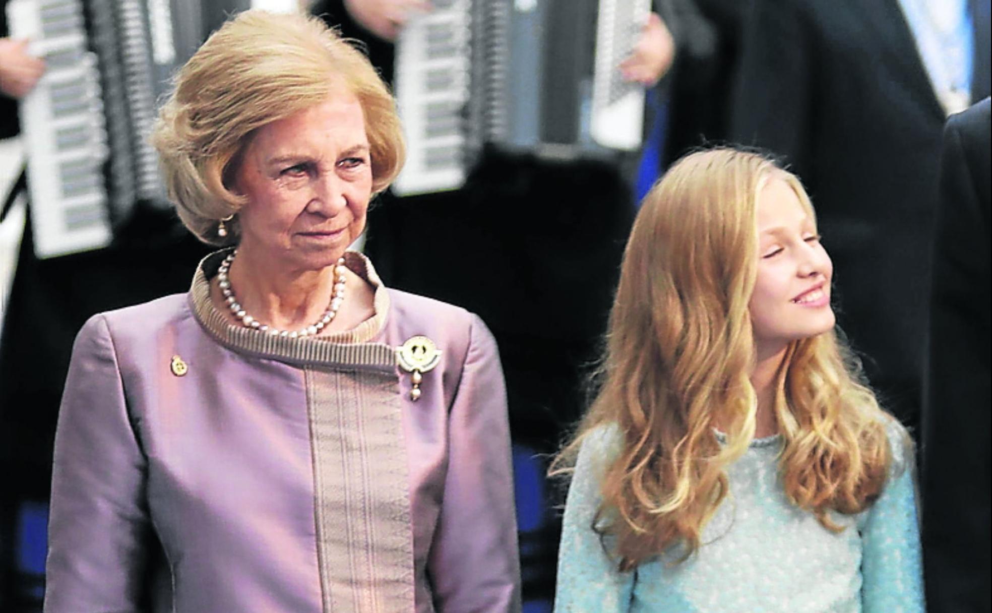 Doña Sofía y la Princesa Leonor, en la última entrega de los Premios. 