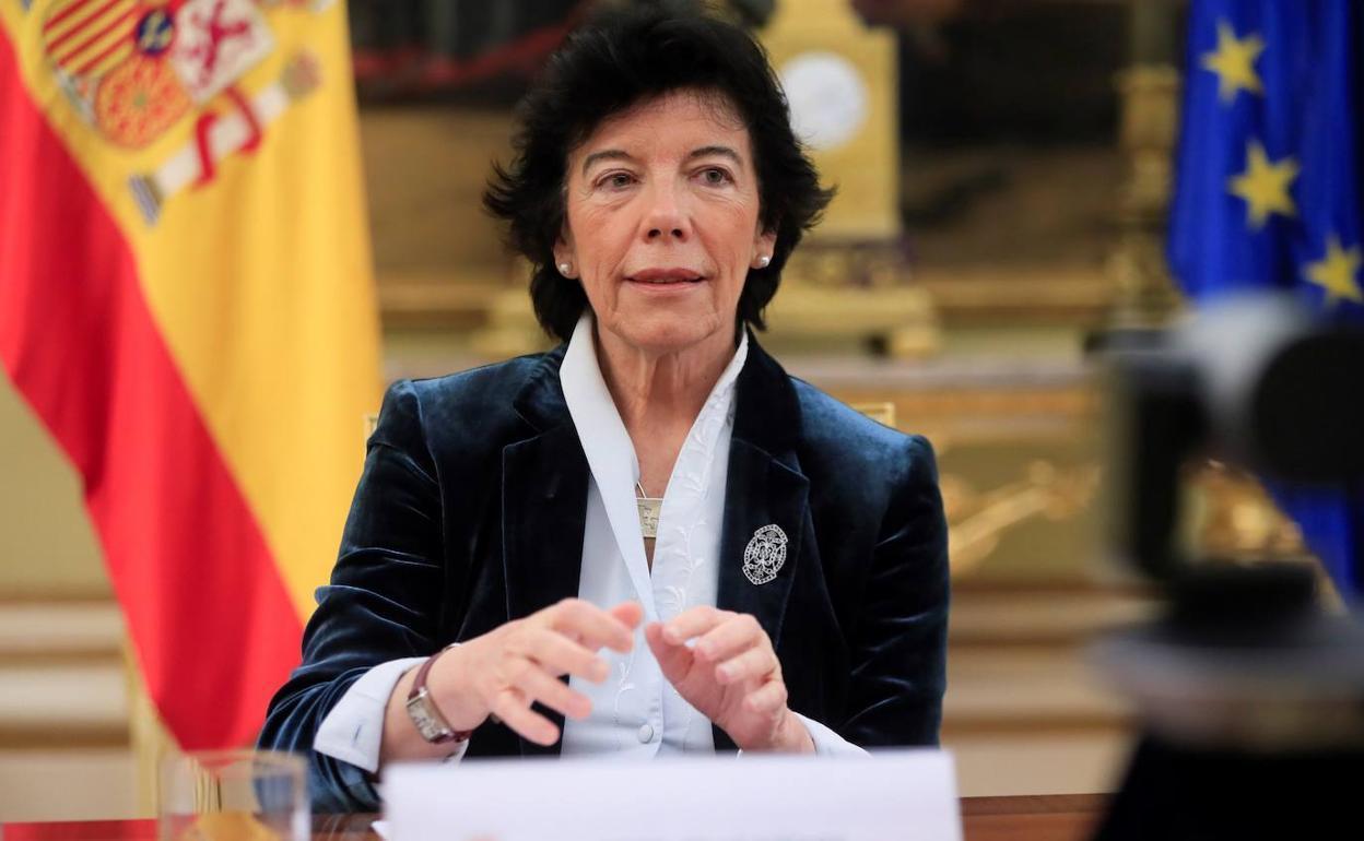 La ministra de Educción, Isabel Celaá.