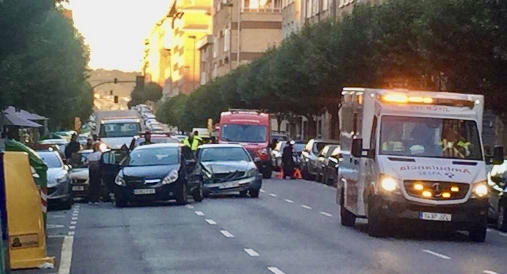 Fotos: Colsión múltiple en Gijón