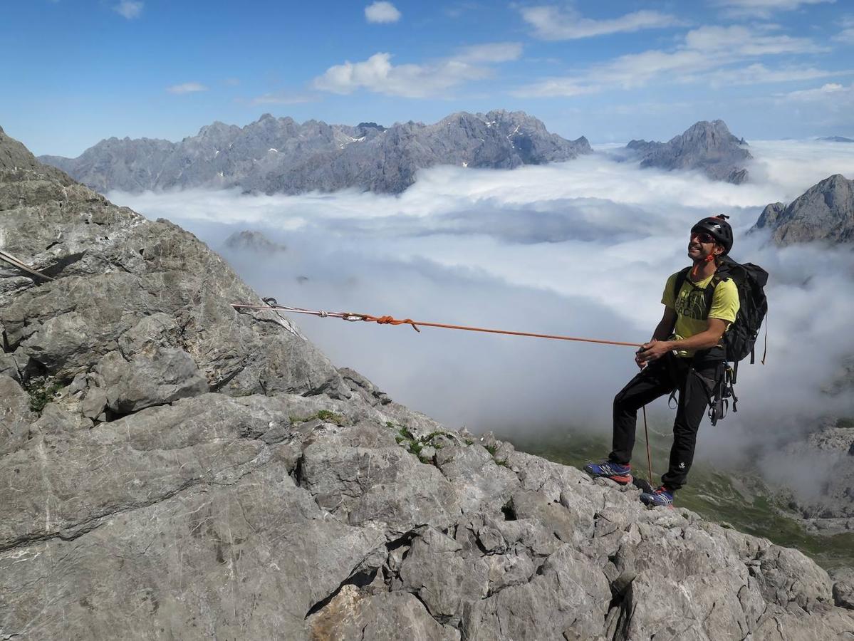 Eneko Pou preparando en rappel.