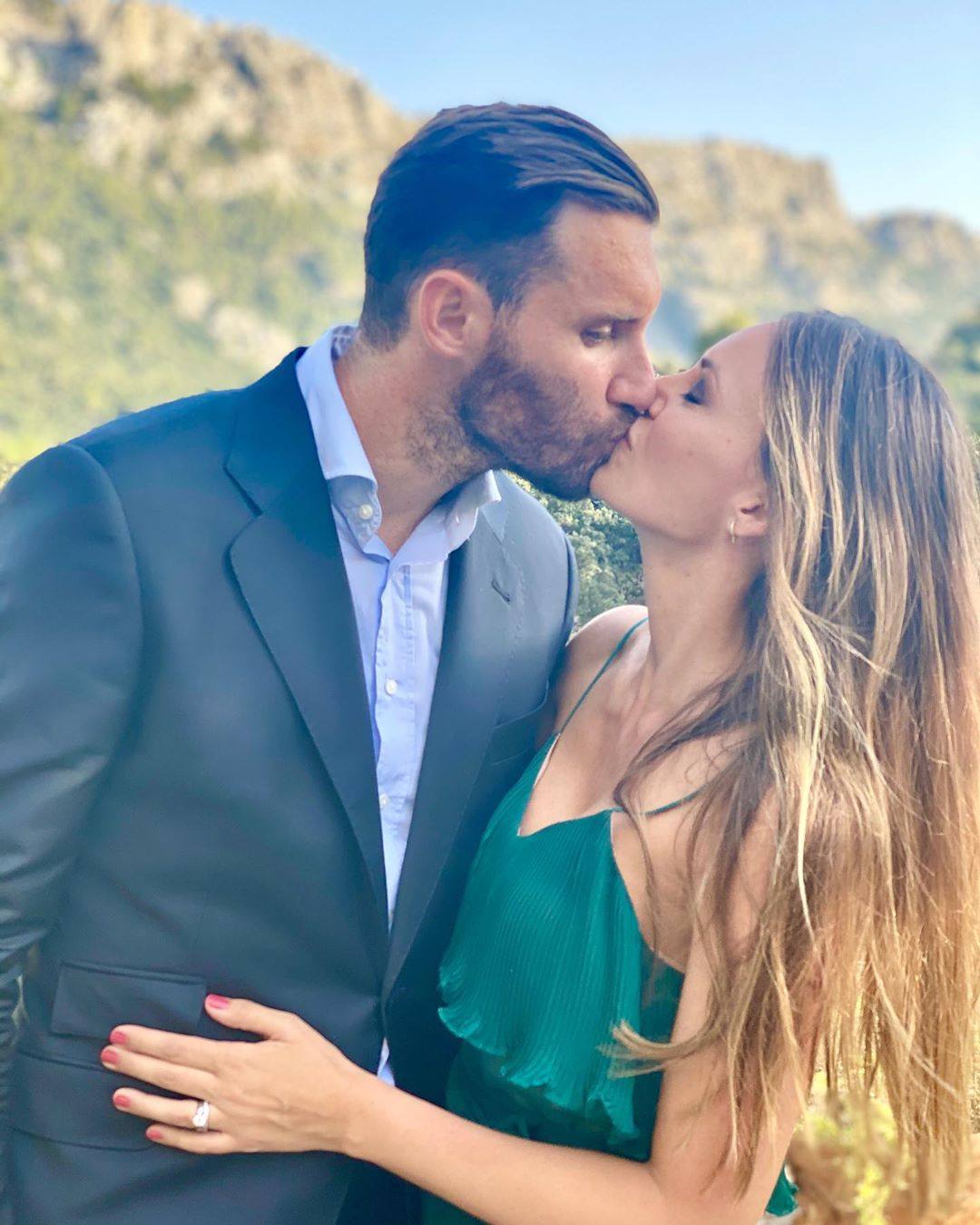 Helen Lindes y Rudy Fernández, en la boda de su hermana y cuñada, Marta.