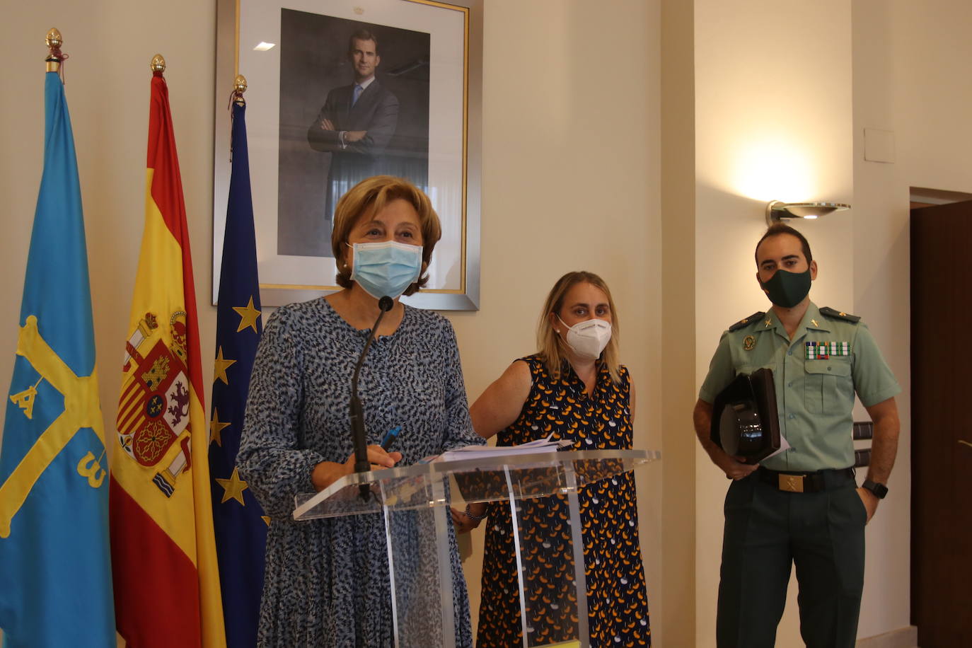 La delegada del Gobierno en Asturias, Delia Losa, presentó el Balance de Siniestralidad Vial del verano