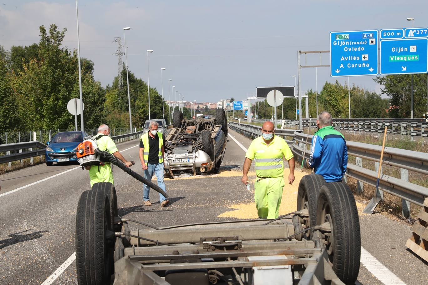 Son dos los vehículos implicados en el accidente