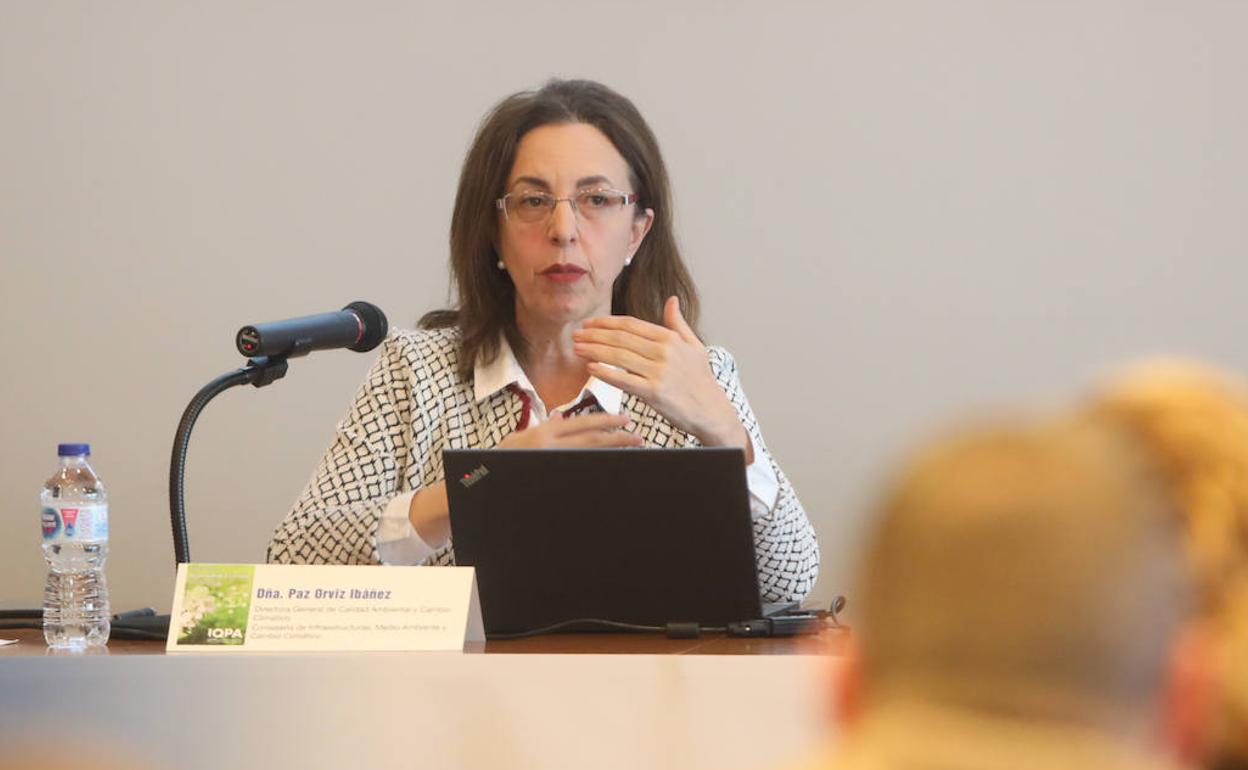 Paz Orviz, durante una conferencia.