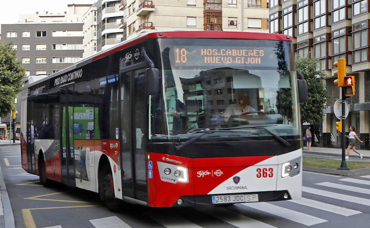 Un autobús de Gijón 