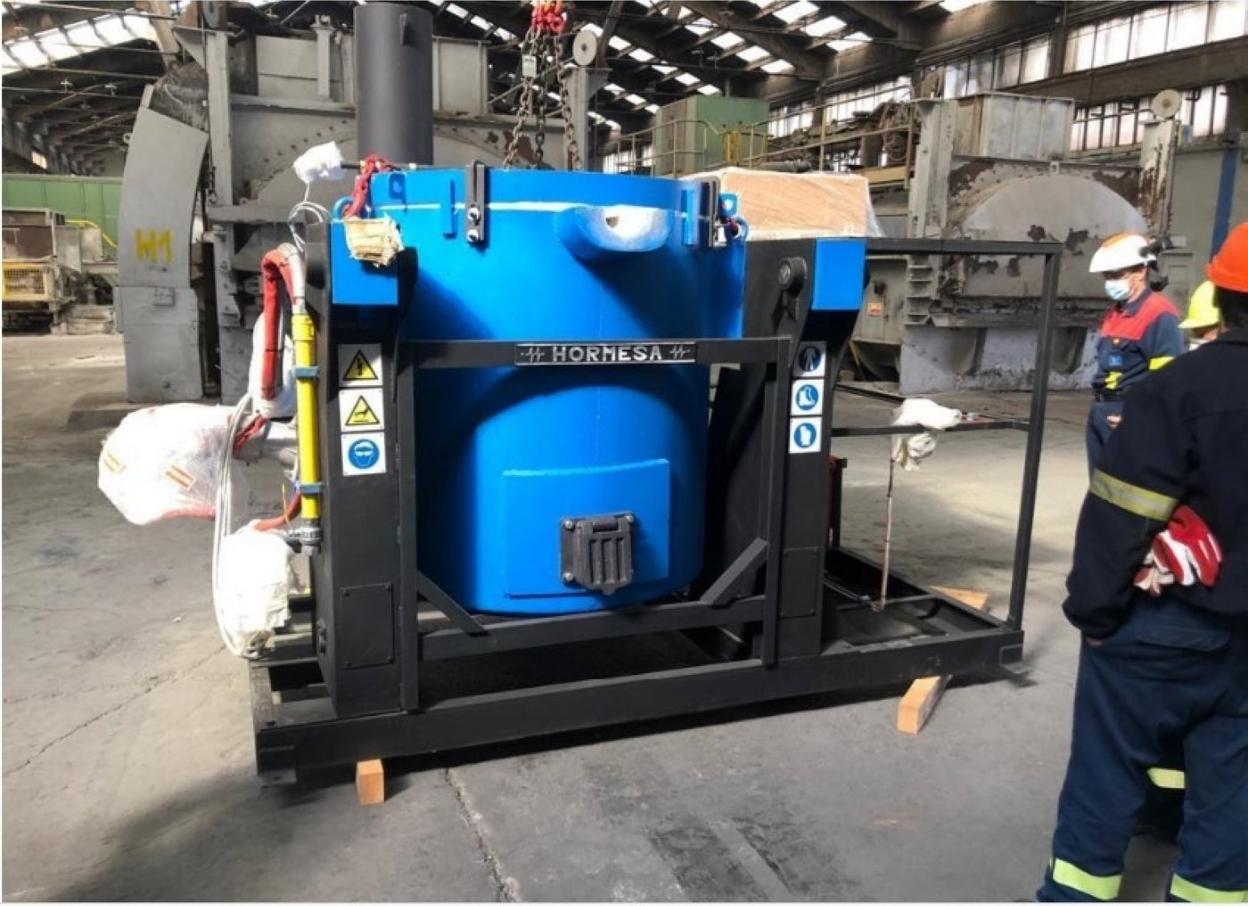 El horno llegó ayer a las instalaciones de San Balandrán. 