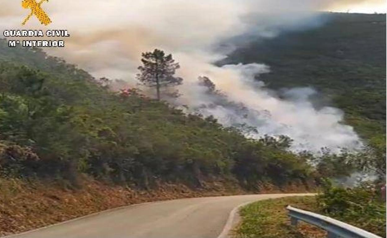 Incendio en As Veigas, Taramundi, este verano.