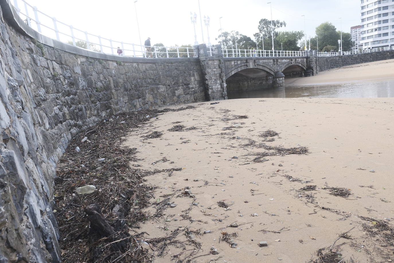 El primer temporal del otoño dejó en su jornada más crítica nieve en la montaña asturiana, riesgo de inundaciones por las intensas lluvias y olas que alcanzaron los siete metros en la costa.