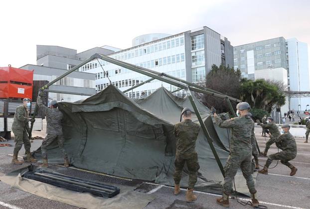 El Ejército ayuda a descongestionar Cabueñes requerido por Salud