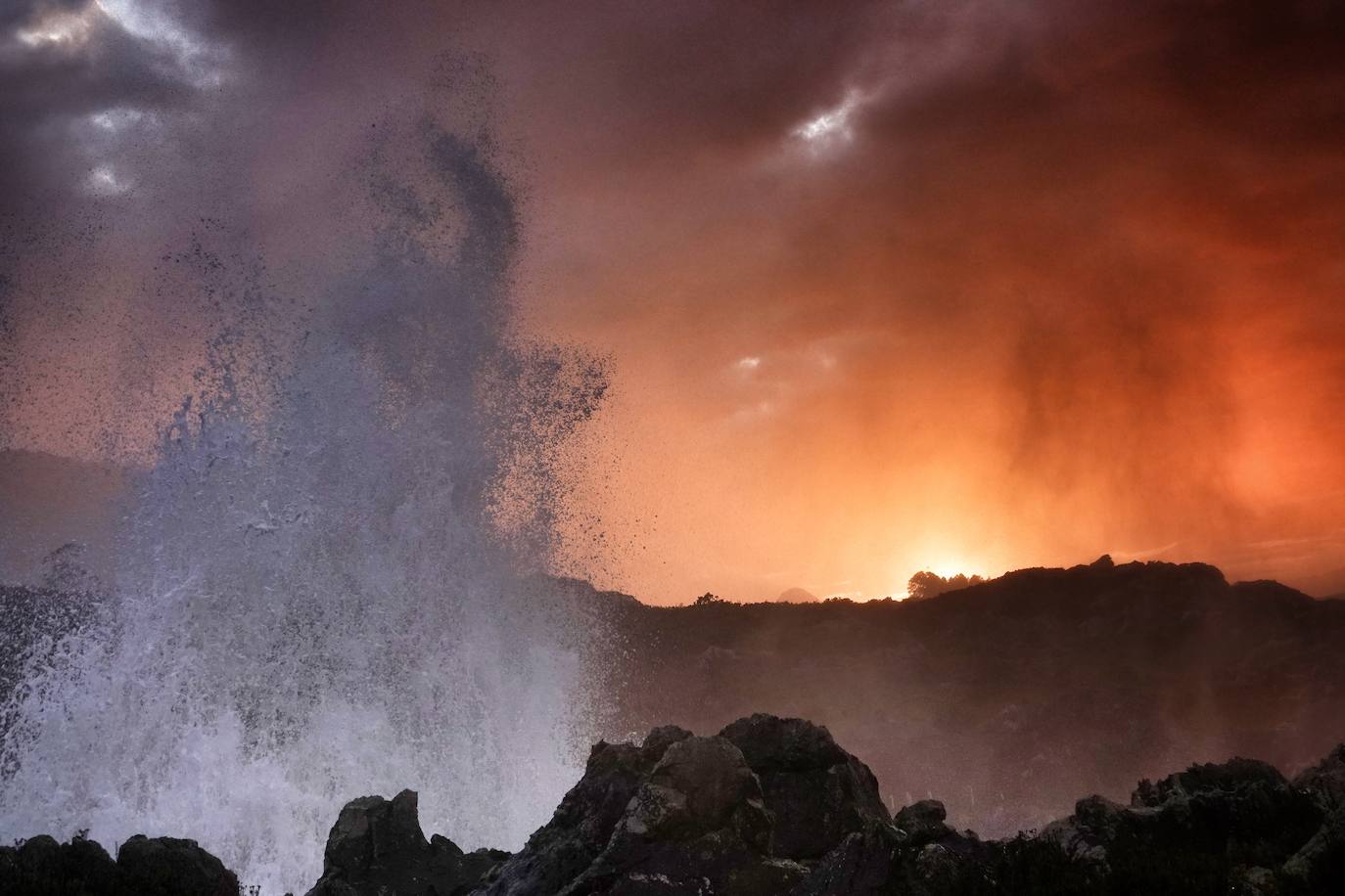 Fotos: Las espectaculares olas que azotaron la costa asturiana
