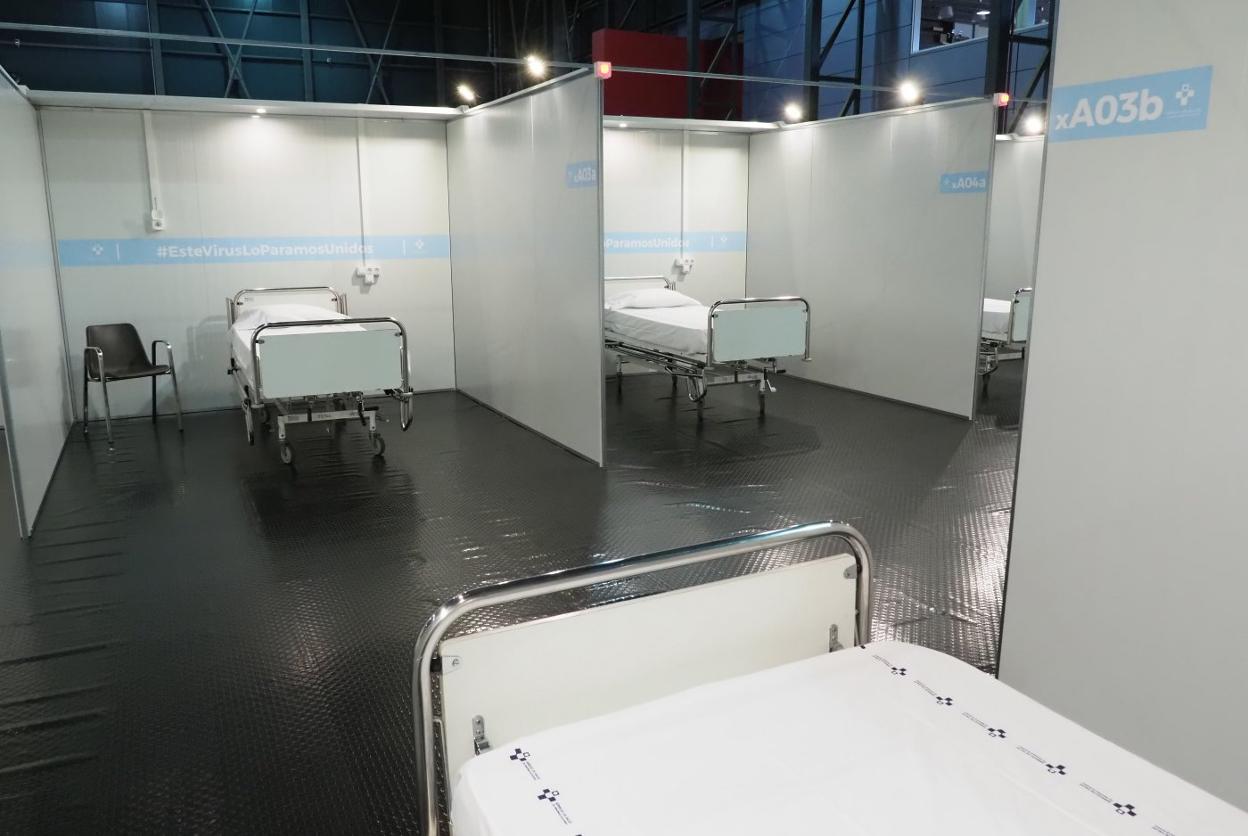 Las instalaciones que tuvo preparadas la Consejería de Salud en el recinto ferial gijonés. 