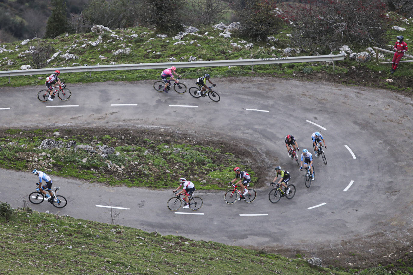 Segunda jornada de la Vuelta Ciclista en tierras asturianas, que transcurrió entre Pola de Laviana y L'Angliru.