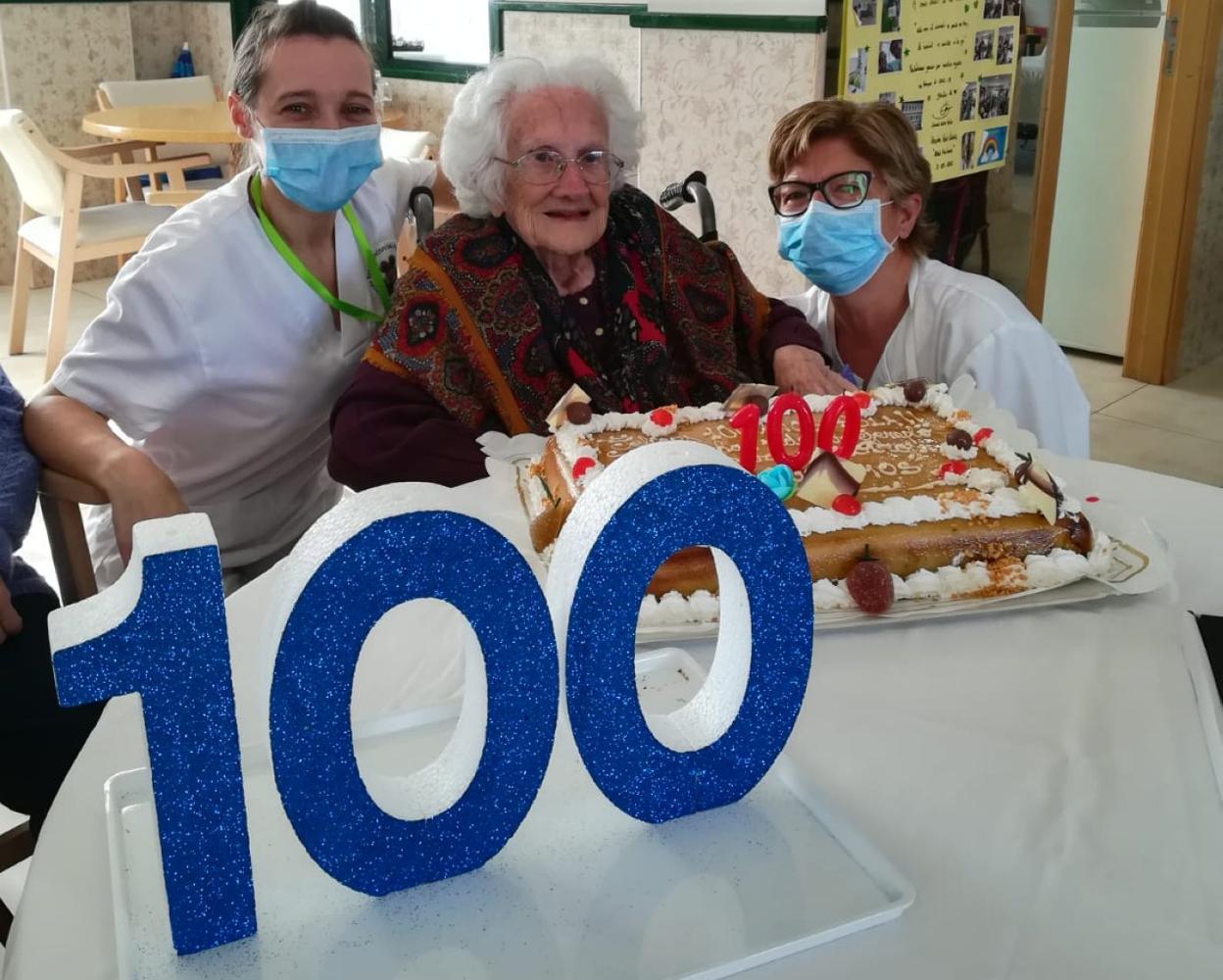 Apolonia Eusebia Suárez, 'Pola', durante la celebración. 