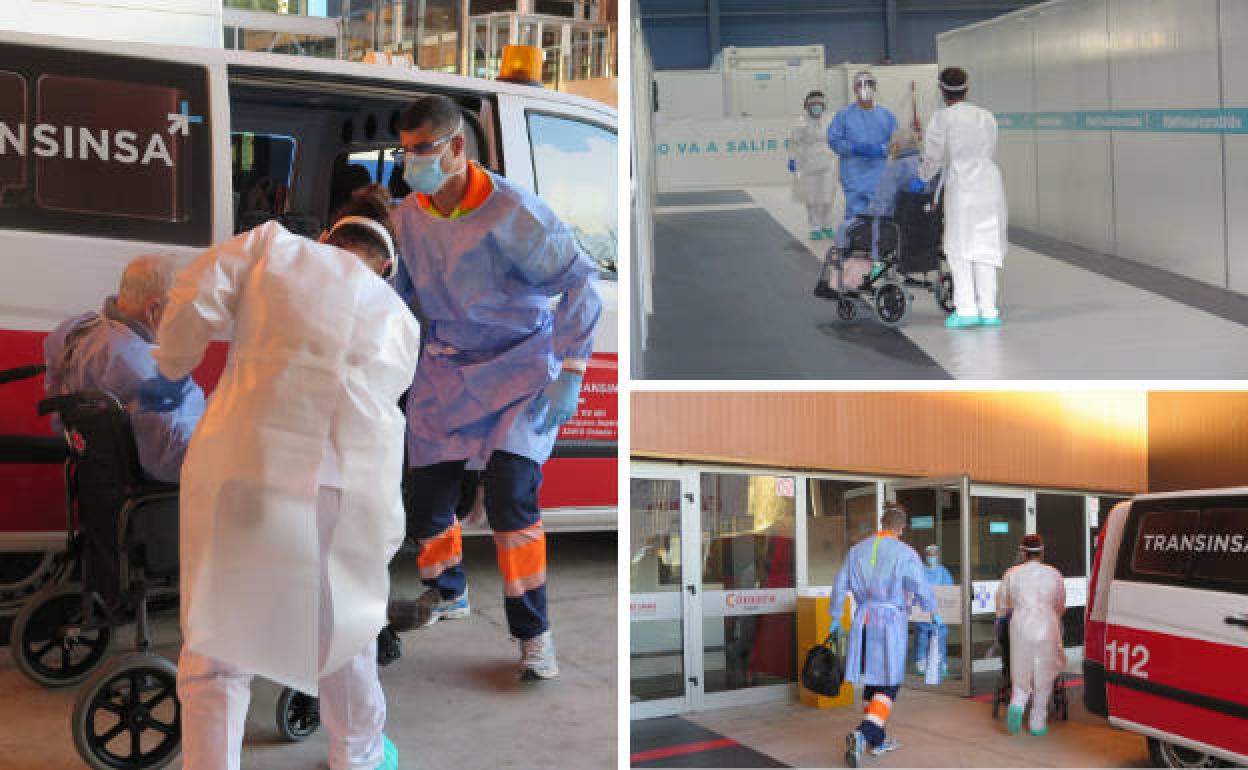 La llegada del primer paciente al hospital de la Feria.