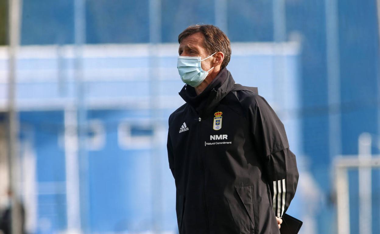 El entrenador del Real Oviedo, José Ángel Ziganda. 