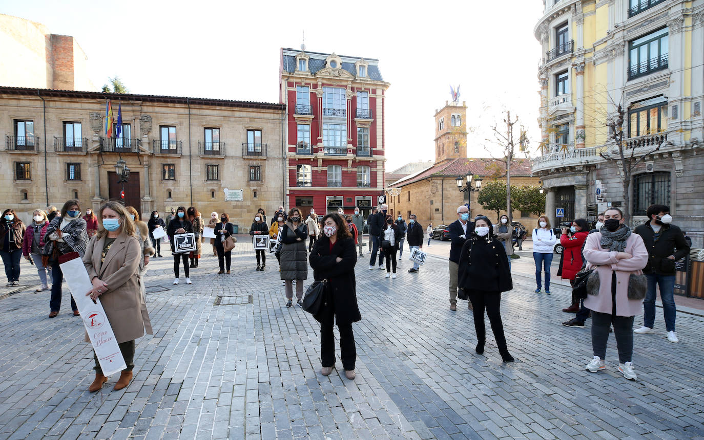 El presidente del Principado ha anunciado este lunes que todavía habrá que esperar al menos hasta el próximo lunes para ver la evolución de la pandemia antes de decidir la reapertura de los comercios y establecimientos hosteleros. Esta decisión ha provocado las quejas de los trabajadores de los sectores afectados, que han vuelto a protestar en las calles de Oviedo. 