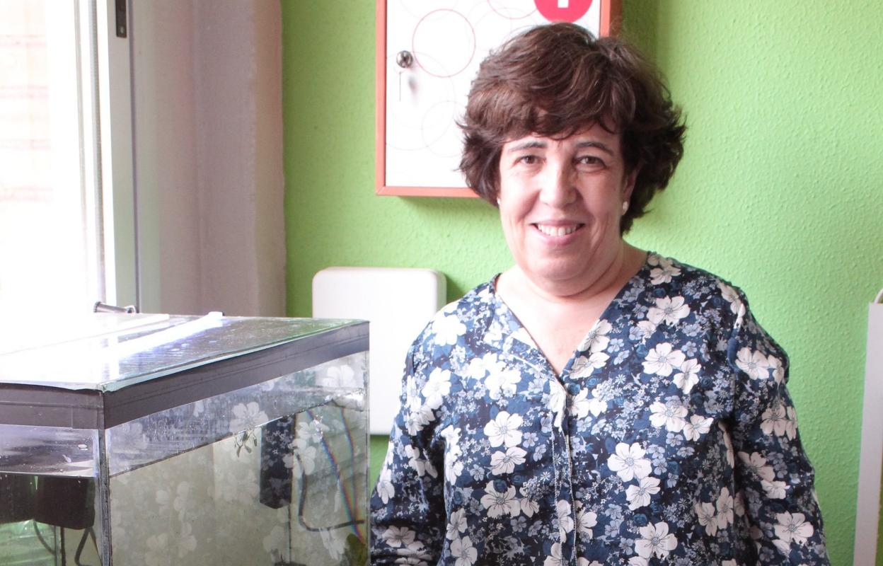 Adela Fuertes Miguélez, en el laboratorio del centro. 