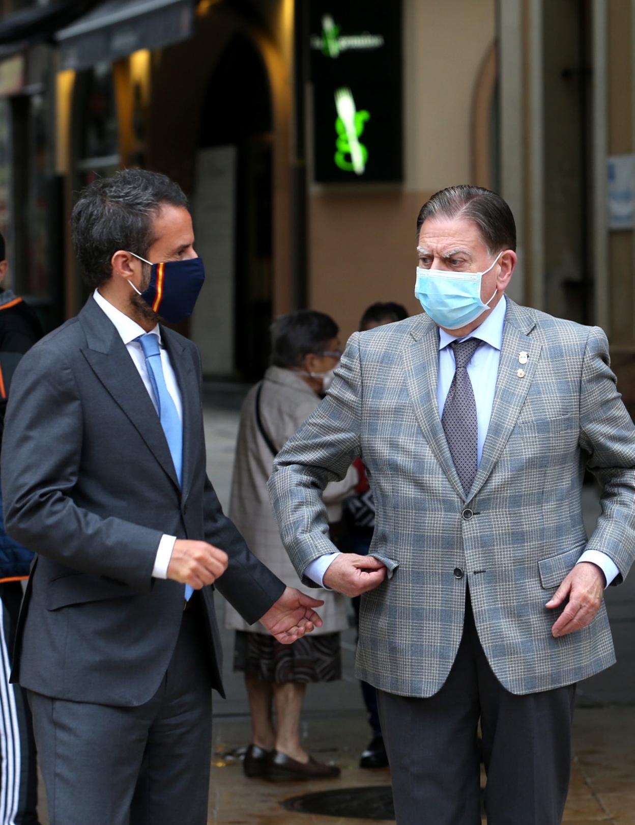 Nacho Cuesta y Alfredo Canteli, en el Oviedo Antiguo. 