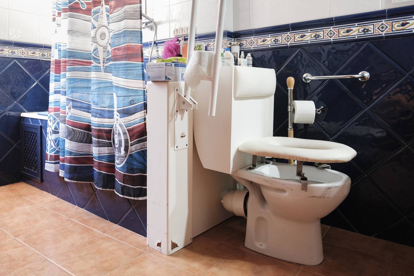 Tanto la casa como el acceso a la terraza se han acomodado para el desplazamiento en silla de ruedas.