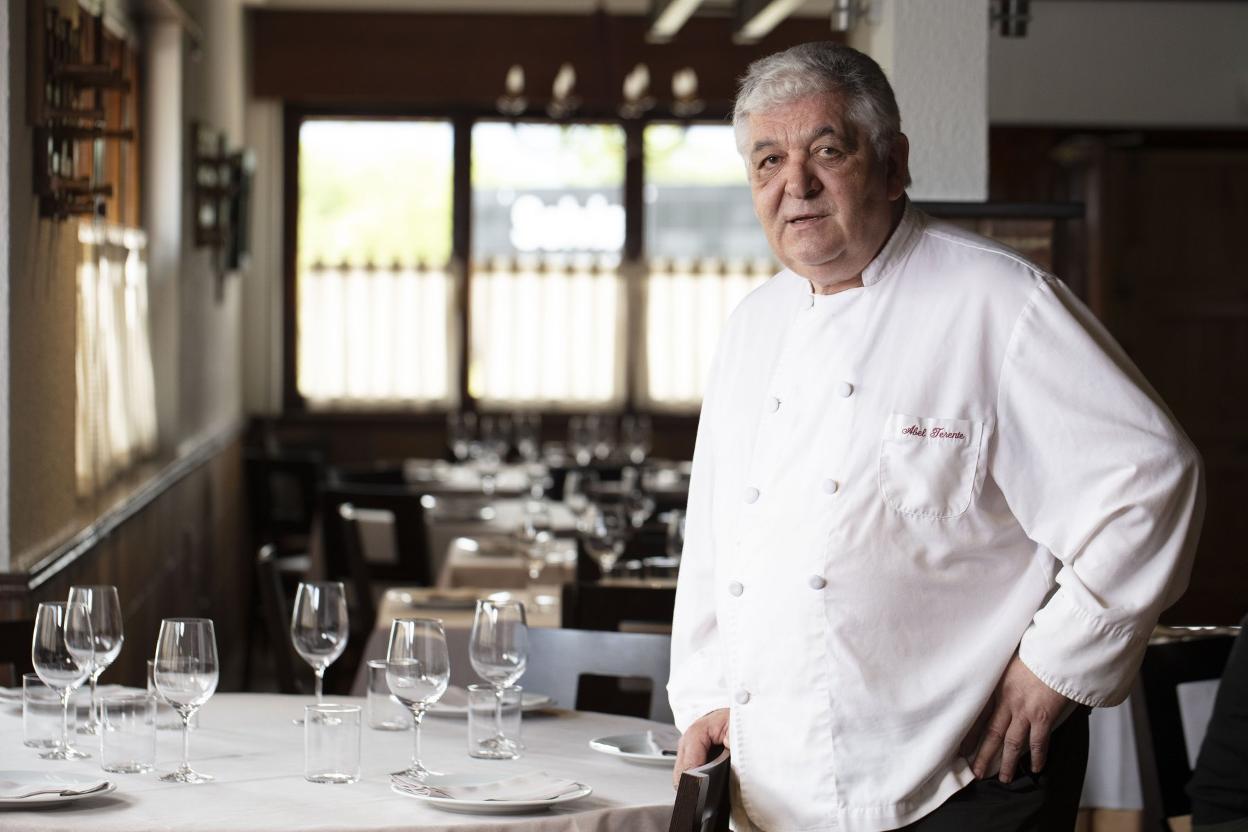 Abel Terente, en su restaurante. 