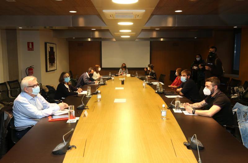 La reunión de este sábado en Oviedo.