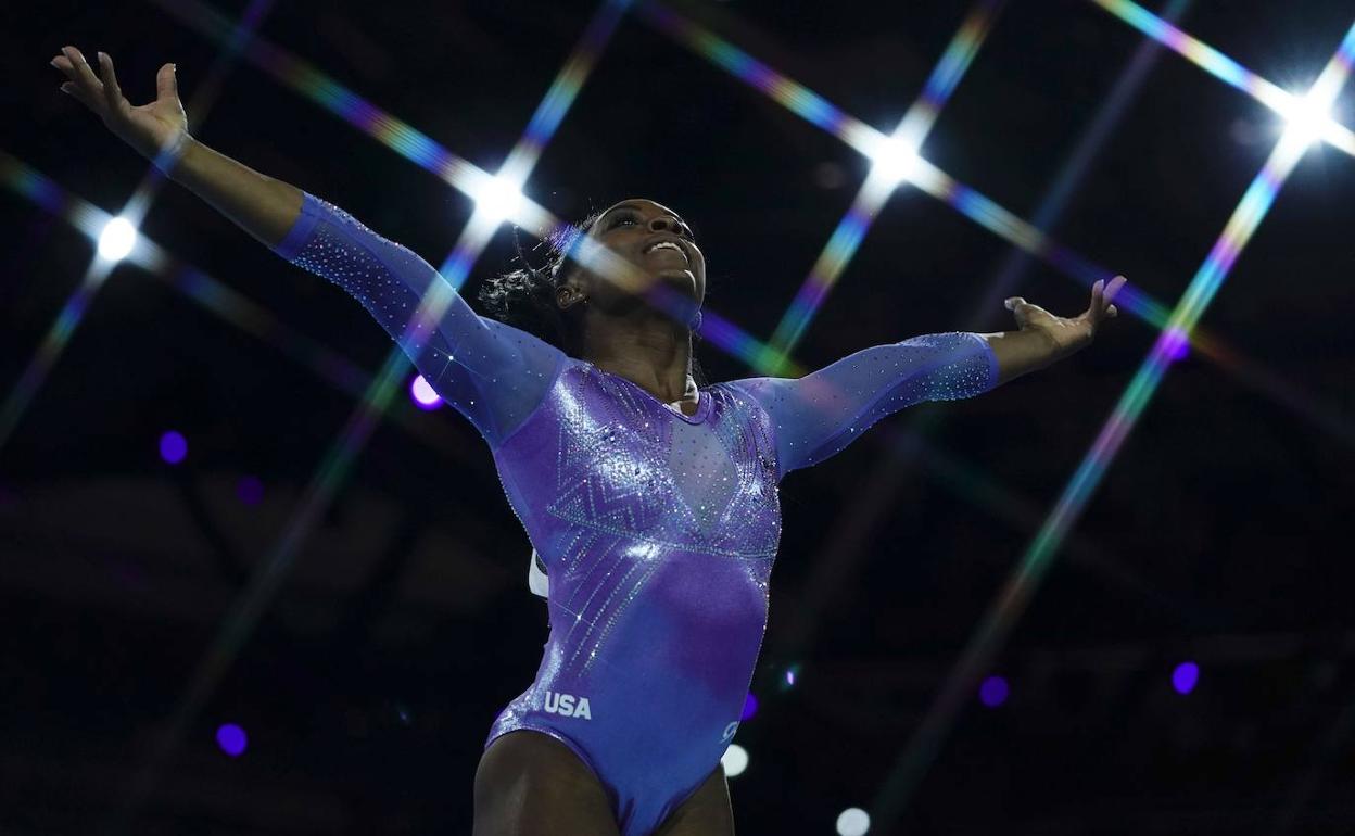 La gimnasta norteamericana Simone Biles 