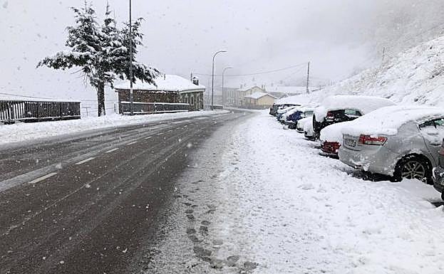 Nevada en Pajares este sábado.