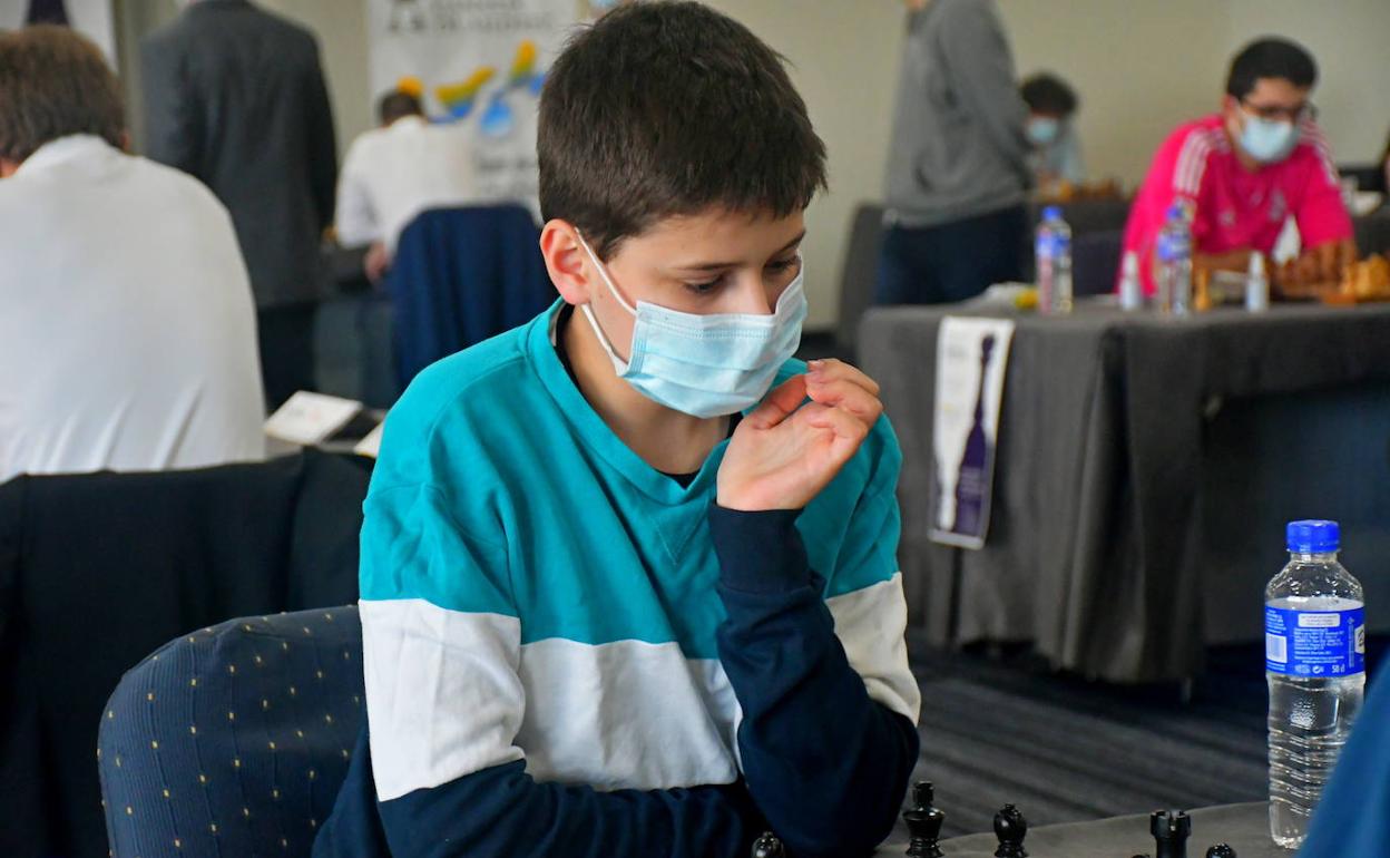 Diego Vergara, campeón de España de menores de catorce años. 