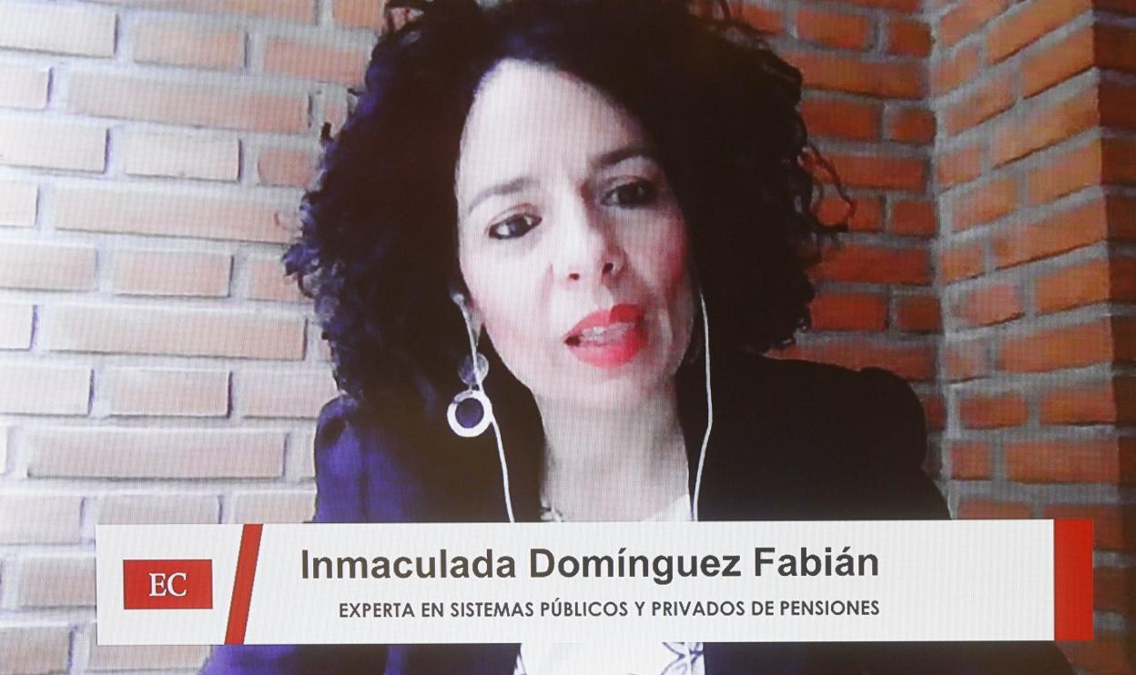 Inmaculada Domínguez, en un momento de la jornada. 