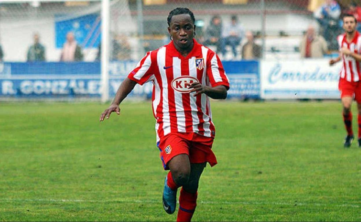 Cedrick, durante su etapa en el filial del Atlético de Madrid. 