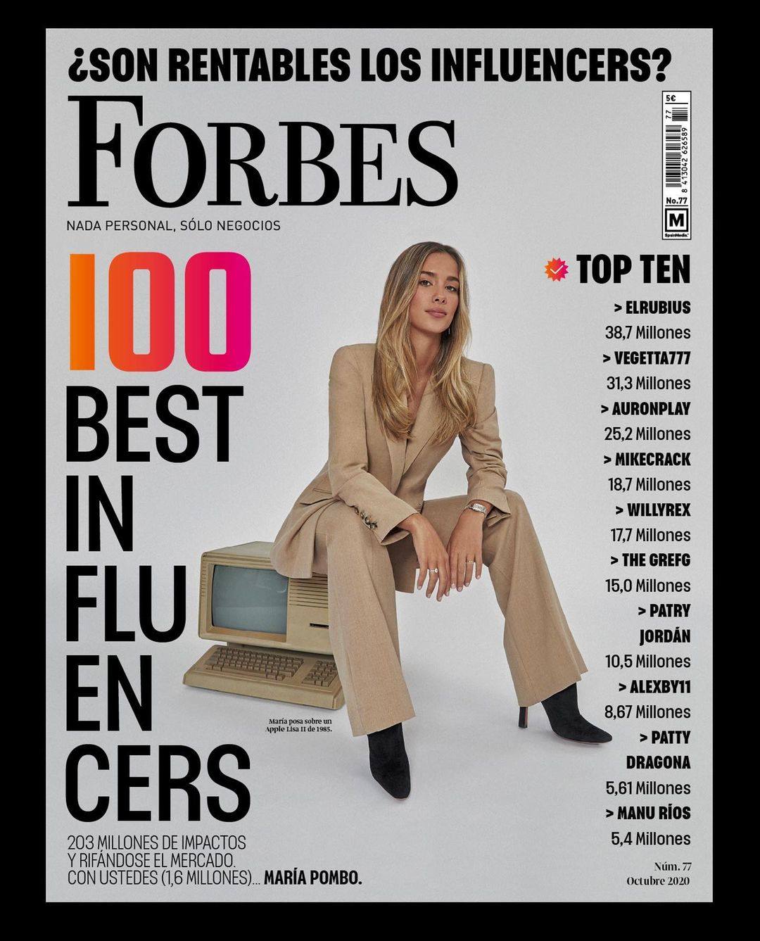 Las 'influencers' llegan a Forbes con María Pombo en la portada.