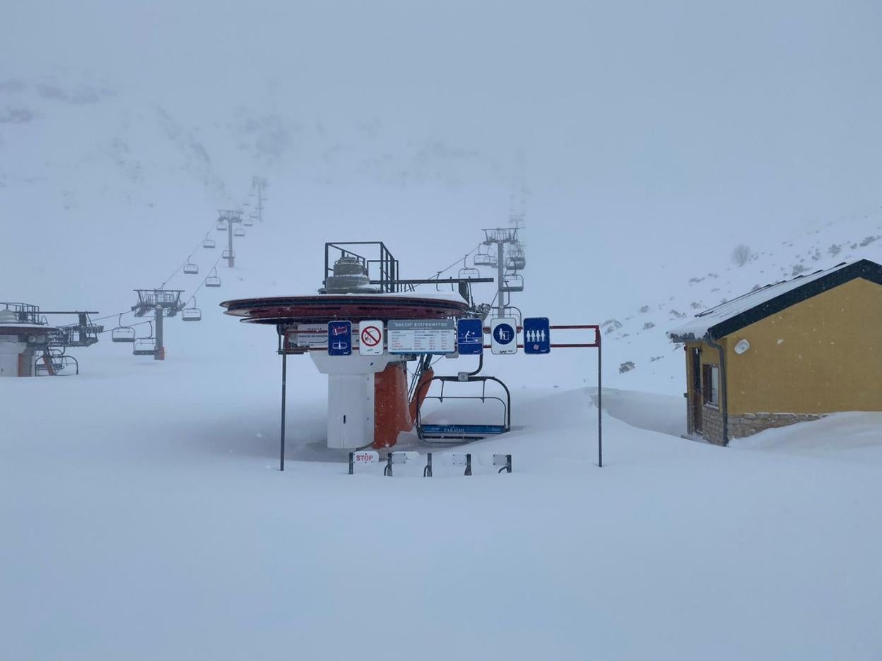 Estado de las pistas de la estación de Fuentes de Invierno. 