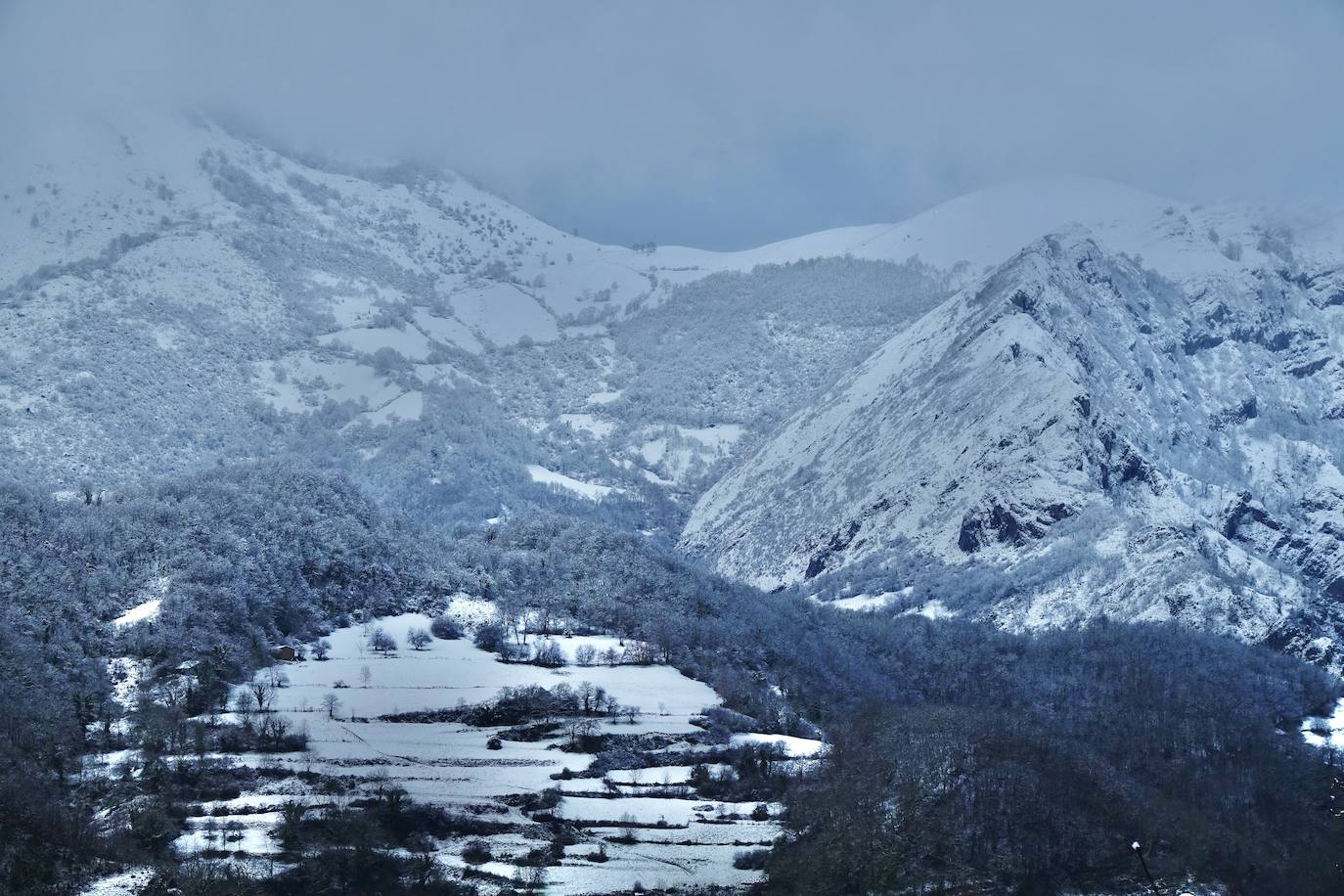 Temporal de frío y nieve en Asturias