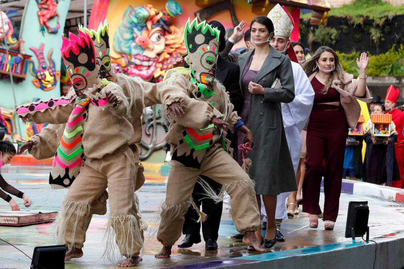 El Carnaval de Negros y Blancos, Patrimonio Cultural Inmaterial de la Humanidad, se celebra estos días con restricciones en el sur de Colombia 