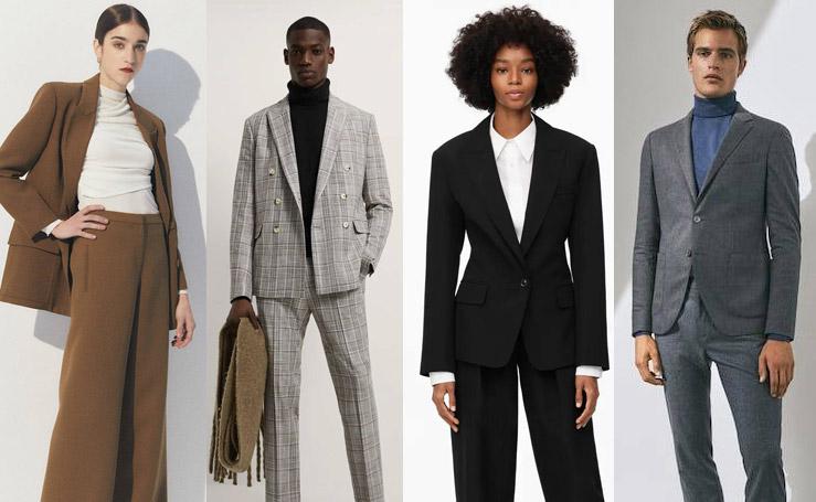 Trajes de mujer y hombre rebajados para incorporar en tus looks de trabajo