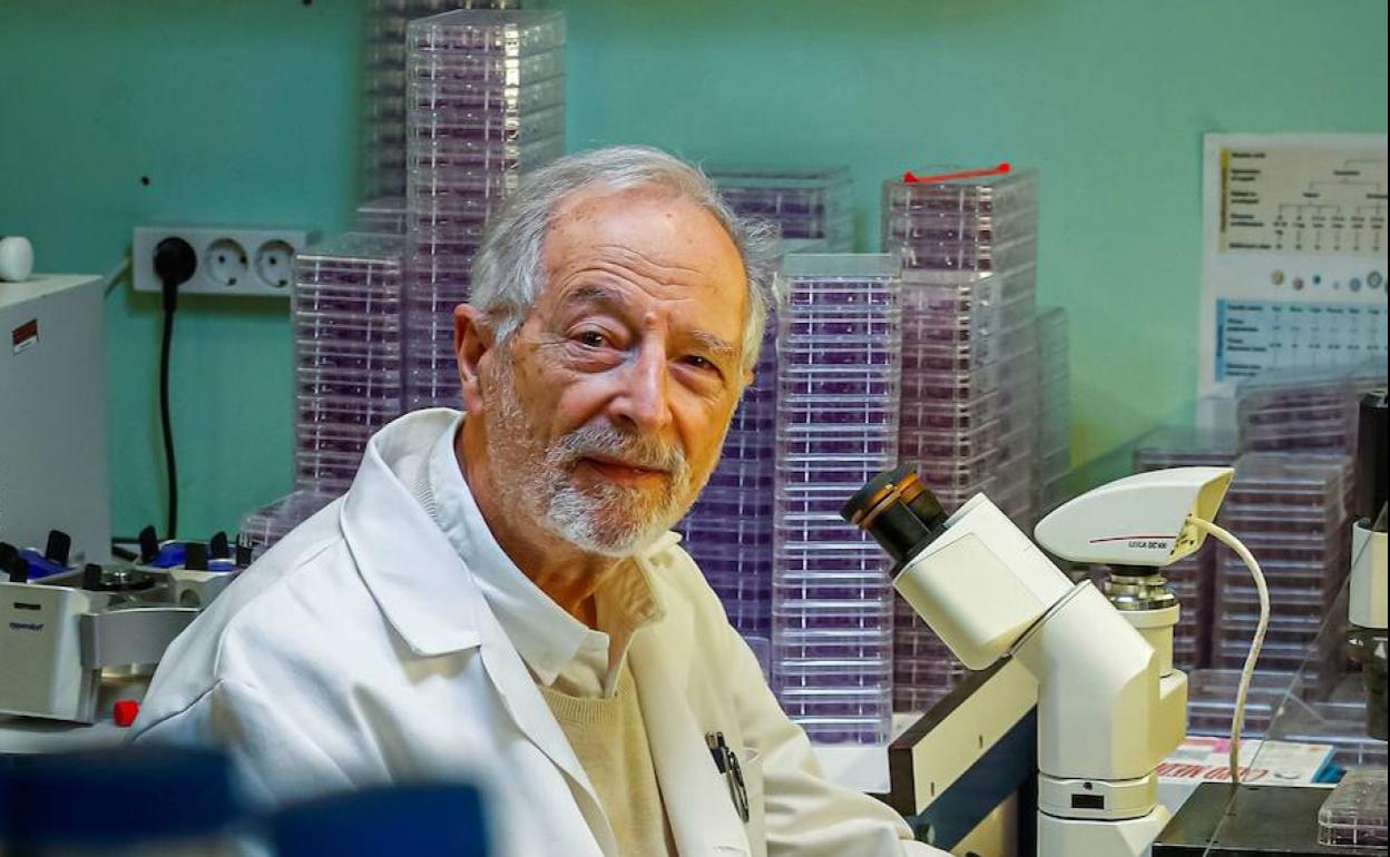El virólogo Luis Enjuanes, en su laboratorio del Centro Nacional de Biotecnología del CSIC.