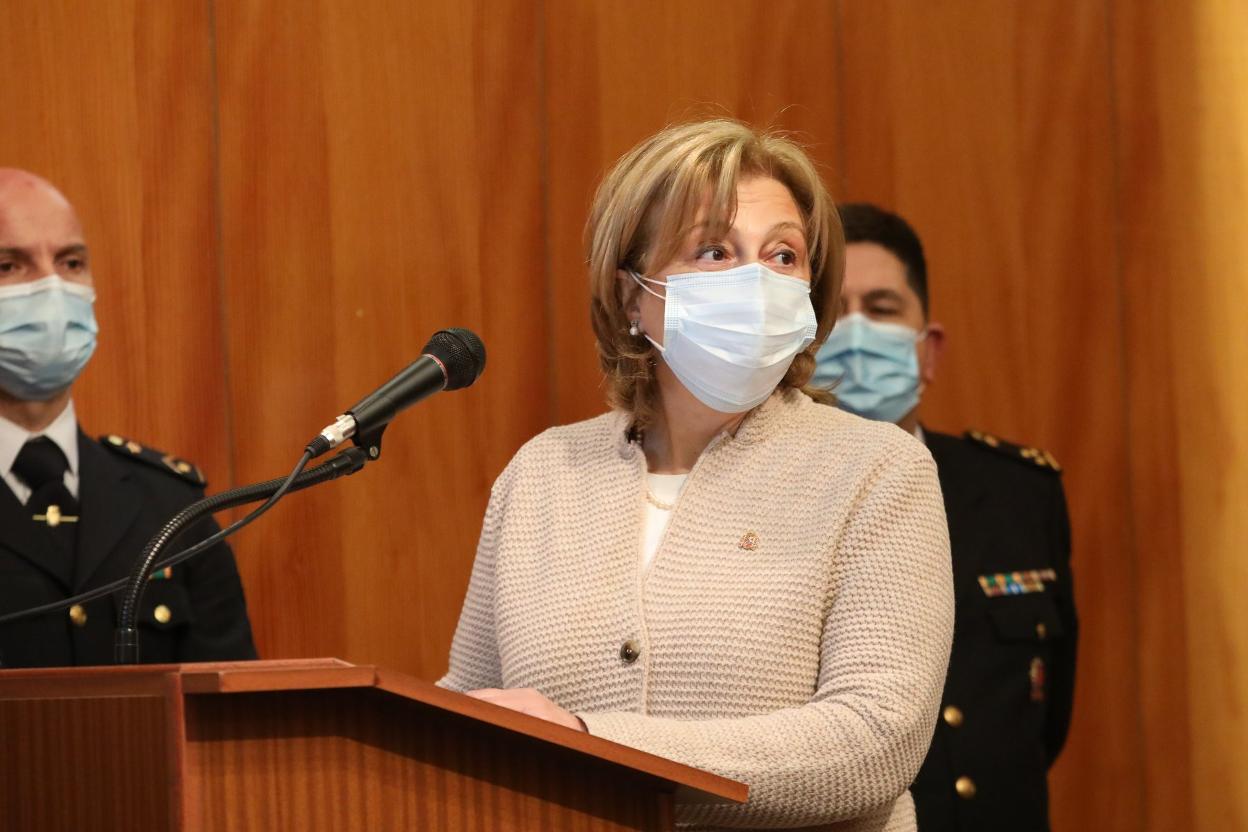 Delia Losa, ayer, en Avilés. 